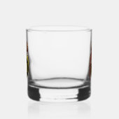 Weißes Owl Monogramm Whiskyglas (Links)
