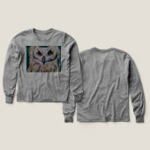 Weißes Owl Sweatshirt (Design Vorder- & Rückseite)