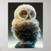 Weißes Owlet. Poster (Vorne)
