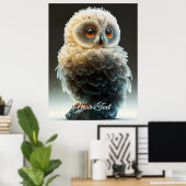 Weißes Owlet. Poster (Heimbüro)