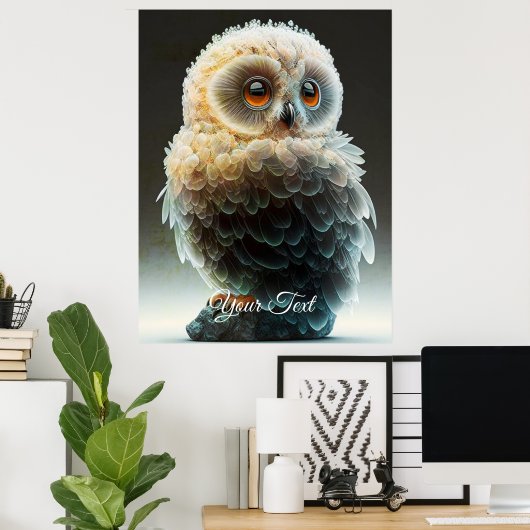 Weißes Owlet. Poster (Heimbüro)