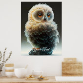 Weißes Owlet. Poster (Küche)
