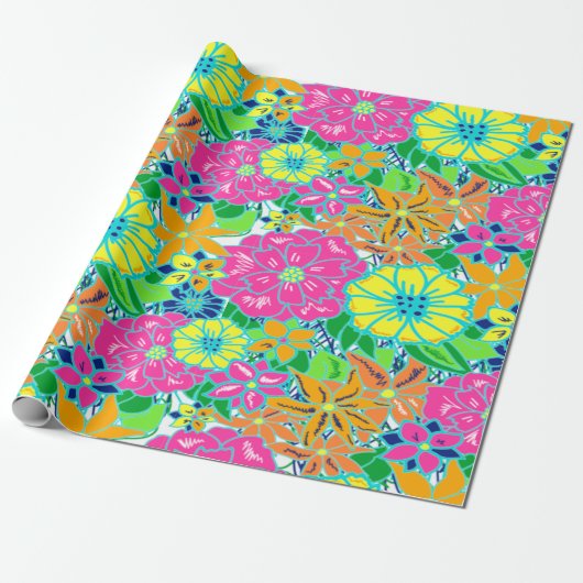 Weißes Papier für Blumendruck Geschenkpapier (Ungerollt)