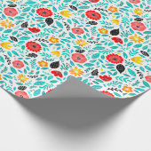 Weißes Papier für die Blumenbearbeitung | Grün Geschenkpapier (Ecke)