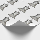 Weißes Papier für die Silber-Glocke Geschenkpapier (Ecke)