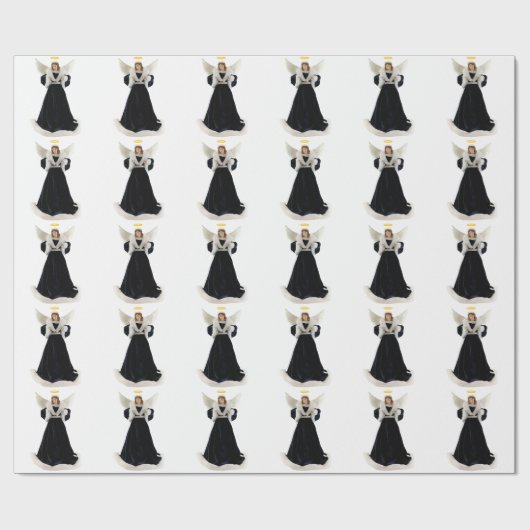 Weißes Papier für dunkle Engel Geschenkpapier (Flach)