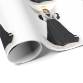 Weißes Papier für dunkle Engel Geschenkpapier (Rolleneckpunkt)