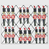 Weißes Papier für Rote Nutcracker-Soldaten Geschenkpapier (Flach)