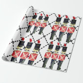 Weißes Papier für Rote Nutcracker-Soldaten Geschenkpapier (Ungerollt)