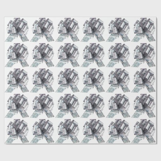 Weißes Papier für silberne Bogen Geschenkpapier (Flach)