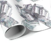 Weißes Papier für silberne Bogen Geschenkpapier (Rolleneckpunkt)