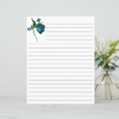 Weißes Papier mit Blumengeschirr (Stehend Vorderseite)