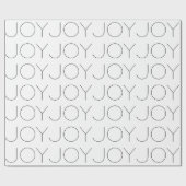 Weißes Papier mit moderner Minimalistischer Freude Geschenkpapier (Flach)