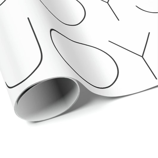 Weißes Papier mit moderner Minimalistischer Freude Geschenkpapier (Rolleneckpunkt)