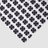 Weißes Papier mit schwarzer Klee (Detail)