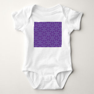 Weißes Papier mit wiederholendem Muster Baby Strampler