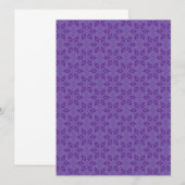 Weißes Papier mit wiederholendem Muster Einladung (Vorne/Hinten)