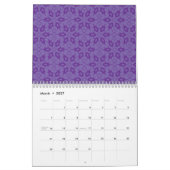 Weißes Papier mit wiederholendem Muster Kalender (Mär 2027)