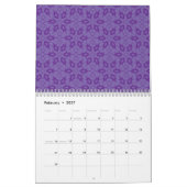 Weißes Papier mit wiederholendem Muster Kalender (Feb 2027)