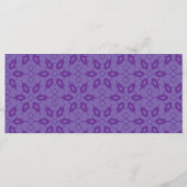 Weißes Papier mit wiederholendem Muster Menükarte (Rückseite)