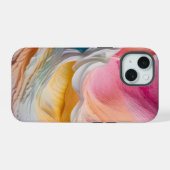 Weißes Papier Splash Vivid Gradient iPhone 15 Hülle (Rückseite (Horizontal))
