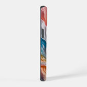 Weißes Papier Splash Vivid Gradient iPhone 15 Hülle (Rechte Seite)