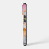 Weißes Papier Splash Vivid Gradient iPhone 15 Hülle (Linke Seite)