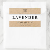 Weißes Papier und elegantes Papier aus Kraft Rechteckiger Aufkleber (Tasche)