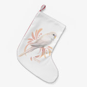 Weißes Parakeet Kleiner Weihnachtsstrumpf (Vorderansicht (hängend))