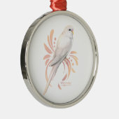 Weißes Parakeet Ornament Aus Metall (Rechts)