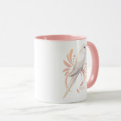 Weißes Parakeet Tasse (VorderseiteRechts)