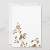 Weißes Party mit Blumenmotiv Brautparty Einladung (Rückseite)