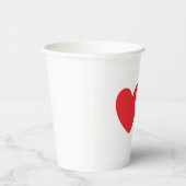 Weißes Party mit roten und rosafarbenen Herzen Pappbecher (Rechts)