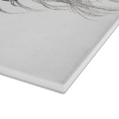 Weißes Pechpferd Schneidebrett (Ecke)