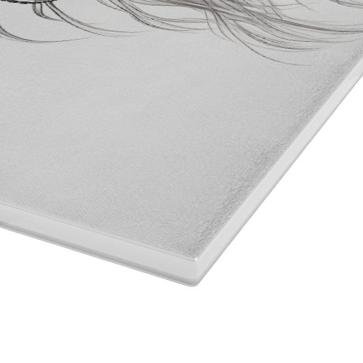 Weißes Pechpferd Schneidebrett (Ecke)