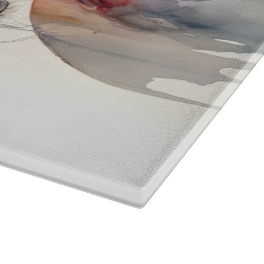 Weißes Pechpferd Schneidebrett (Ecke)