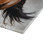 Weißes Pechpferd Schneidebrett (Ecke)