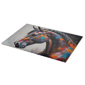 Weißes Pechpferd Schneidebrett (Ecke)