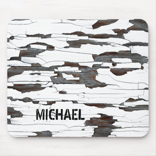 Weißes Peeling - Anpassbar Mousepad (Vorne)