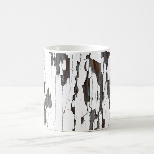 Weißes Peeling Kaffeetasse (Mittel)