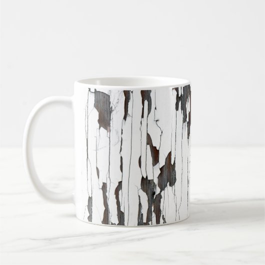 Weißes Peeling Kaffeetasse (Links)