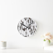 Weißes Peeling Runde Wanduhr (Zuhause)