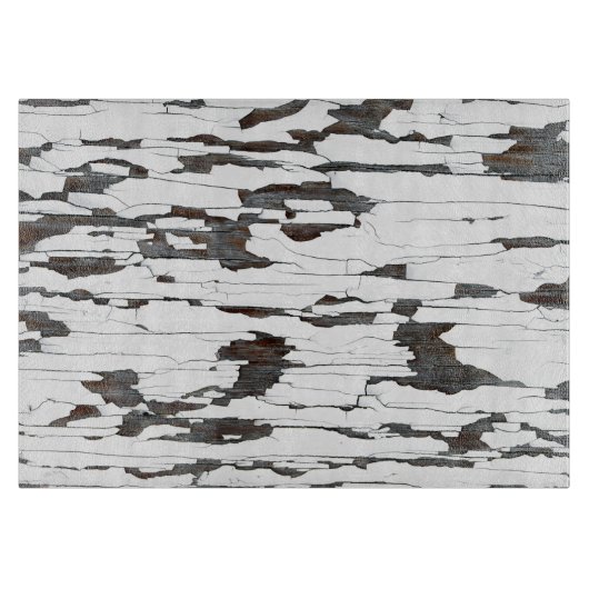 Weißes Peeling Schneidebrett (Vorderseite)