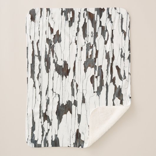 Weißes Peeling Sherpadecke (Vorderseite)