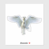 Weißes Pegasus Horse Unicorn Aufkleber (Blatt)