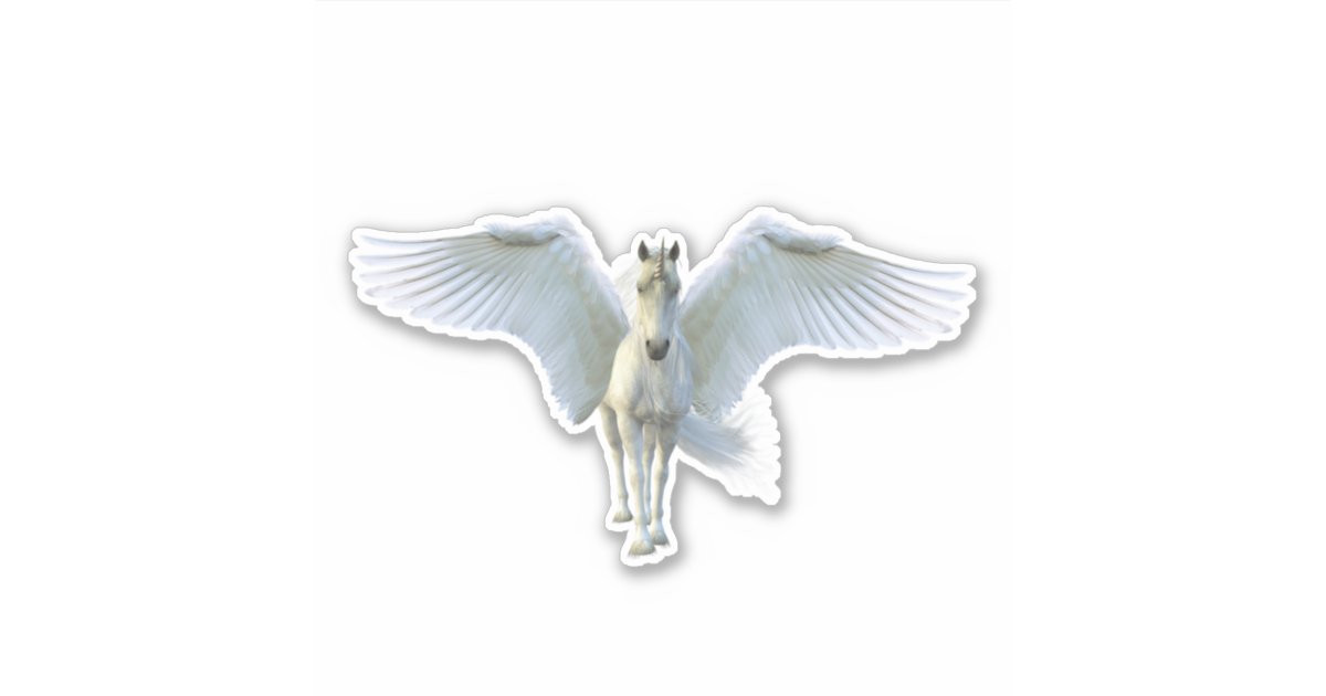 Weisses Pegasus Pferd Unicorn Aufkleber Zazzle De