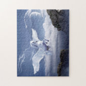 Weißes Pegasus-Unicorn-Puzzle Puzzle (Vertikal)