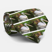 Weißes Pelikan im Wasser Krawatte (Gerollt)