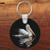 Weißes Pelikan Schlüsselanhänger (Vorderseite)