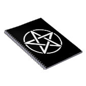 Weißes Pentagramm-Notizbuch Notizblock (Rechte Seite)